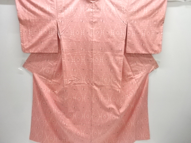 JAPANESE KIMONO / TSUMGUI / WOVEN GRID & FLOWER